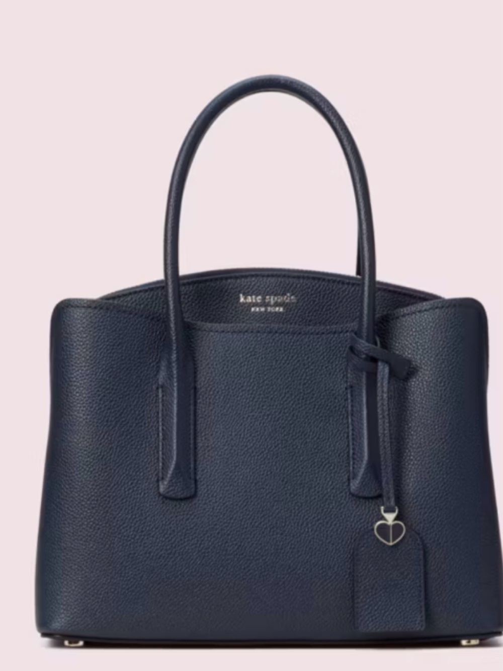 kate spade Navy Pebbled Leather Satchel